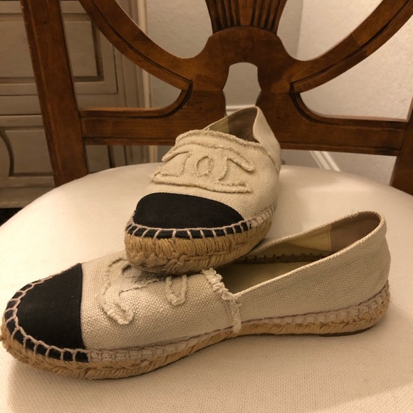 CHANEL Shoes - Chanel black and white espadrilles- size 39